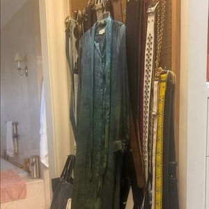 Bella Dahl ombré blue to green midi dress.